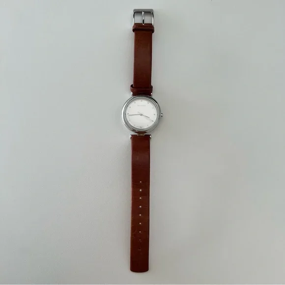 Skagen Tanja Silver Dial Ladies Leather Watch - Picture 3 of 7